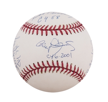 New York Yankees Cy Young Award Winners Signed Baseball with 5 Signatures Including Roger Clemens, Whitey Ford, Sparky Lyle, Ron Guidry and Bob Turley (JSA)